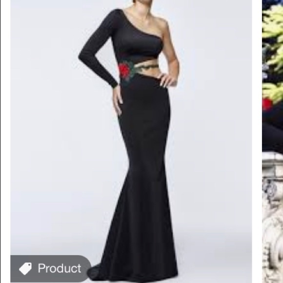 Tarik Ediz special order gown red 4 nwt - Picture 7 of 12